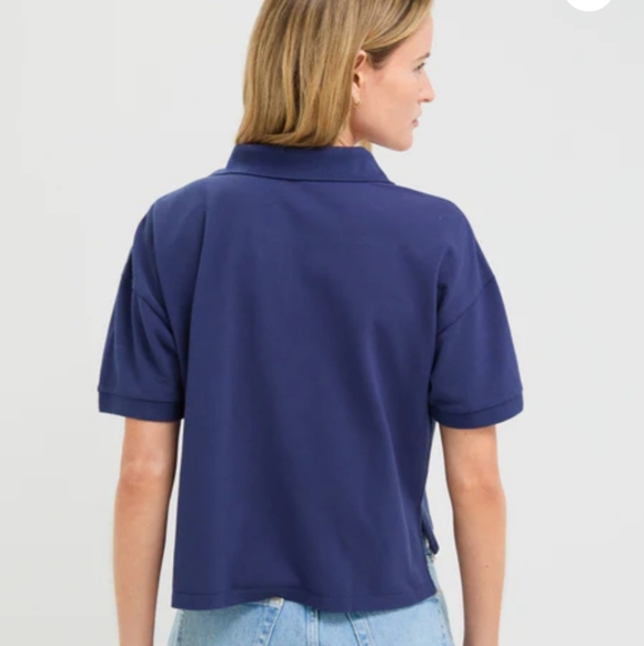 Tuckernuck Navy Pique Holmes Boyfriend Polo - Picture 2 of 12